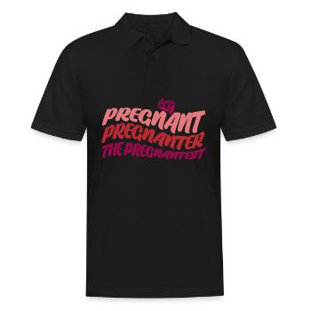 Pregnancy Baby Mother Pregnant Expecting - Männer Poloshirt - Schwarz - Vorne - Kai (181cm)