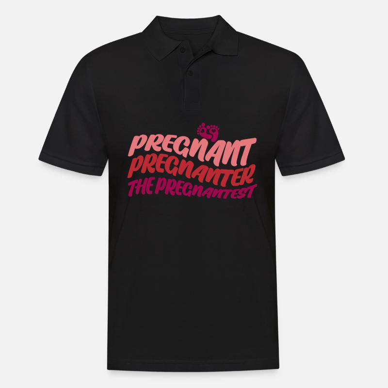 Grossesse Bébé Mère Enceinte Enceinte - Polo Homme - noir