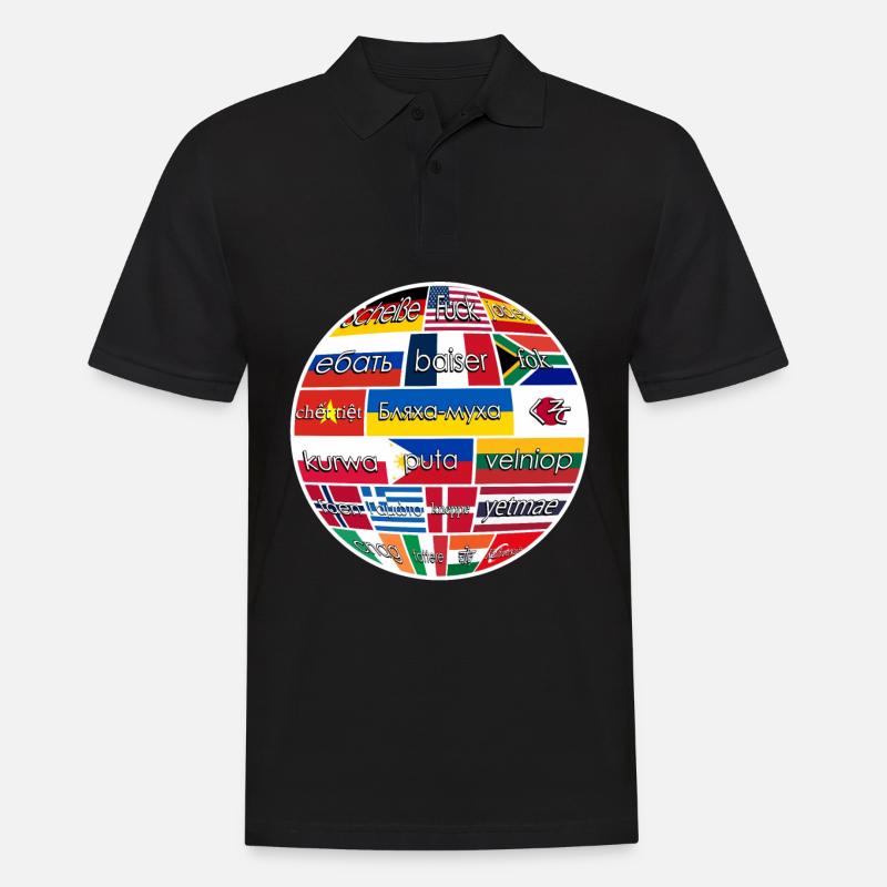 Misanthrope Grumpy Curse Words - Männer Poloshirt - Schwarz