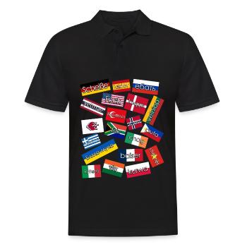 Grumpy Curse Words - Men's Polo Shirt - black - Front - Kai (181cm)