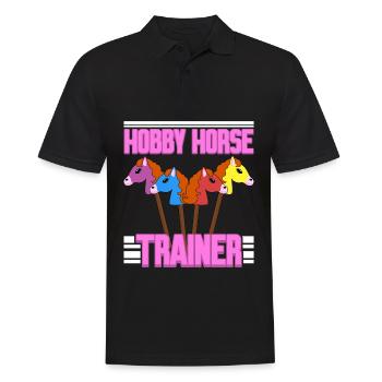 Hobby Cheval Hobby Équitation - Polo Homme - noir - Devant - Kai (181cm)