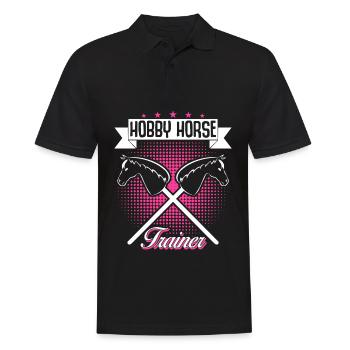 Riding Hobby Horse Hobby Horsing - Männer Poloshirt - Schwarz - Vorne - Kai (181cm)