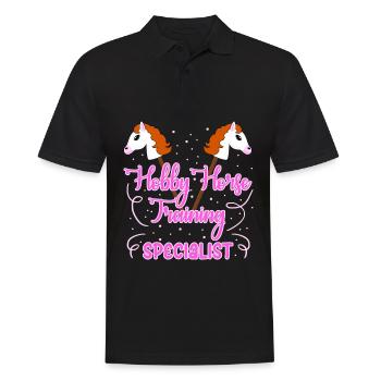 Hobby Horse Riding Hobbyhorse - Men's Polo Shirt - black - Front - Kai (181cm)