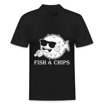 Puffer Fish and Chips avec frites - Polo Homme - noir - Devant - Kai (181cm)
