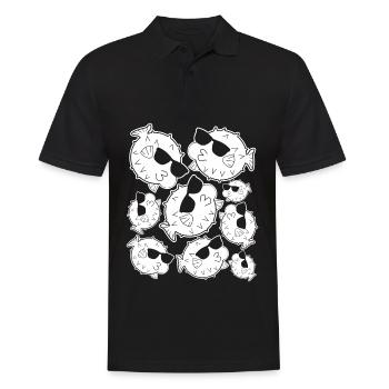 Poisson-globe avec lunettes de soleil Poisson-globe - Polo Homme - noir - Devant - Kai (181cm)