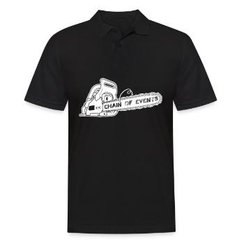 Chainsaw Chain Saw Chainsaws - Men's Polo Shirt - black - Front - Kai (181cm)