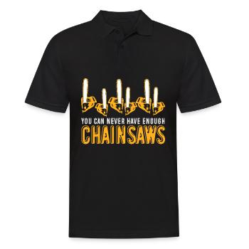 Chain Saw Chainsaws Chainsaw Fire Wood - Men's Polo Shirt - black - Front - Kai (181cm)