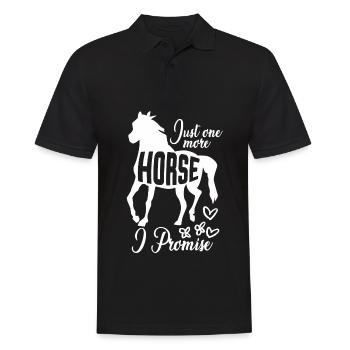 Haflinger Stallion Horse Horses Riding - Men's Polo Shirt - black - Front - Kai (181cm)