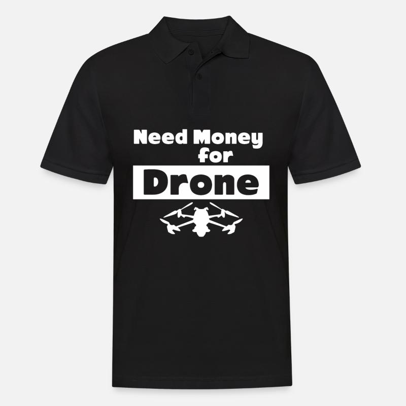 Drone FPV Drones Quadcopter - Men's Polo Shirt - black