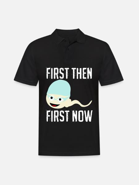 Triathlon Swimmer Swimming Sperm - Men's Polo Shirt - black
