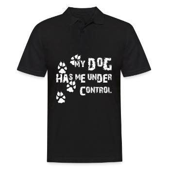 Chien Joke Berger Blanc Chiens Teckel - Polo Homme - noir - Devant - Kai (181cm)