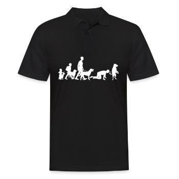 Chiens Joke Teckel Berger Blanc Chien - Polo Homme - noir - Devant - Kai (181cm)