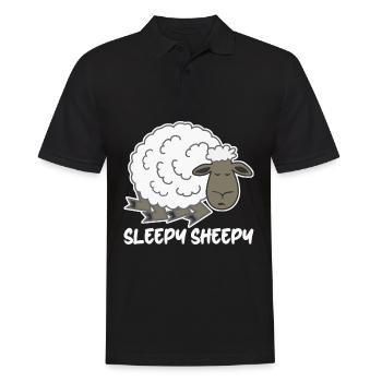 Dormir Mouton Fatigué Sieste Sommeil - Polo Homme - noir - Devant - Kai (181cm)