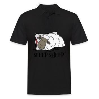 Tired Sleeping Sheep Nap Sleep - Men's Polo Shirt - black - Front - Kai (181cm)