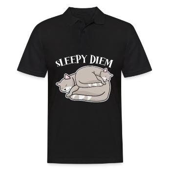 Cats Tired Sleeping Cat Nap Sleep - Men's Polo Shirt - black - Front - Kai (181cm)