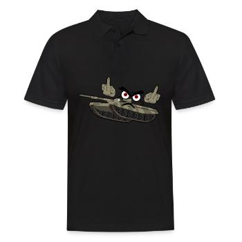 Doigt d’honneur Tank Driver Char de combat - Polo Homme - noir - Devant - Kai (181cm)