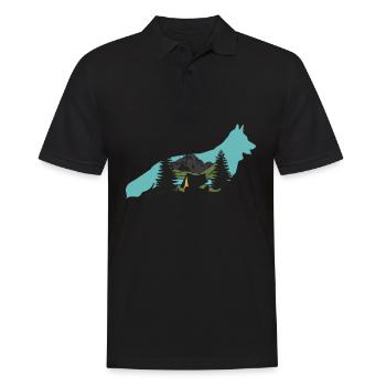 Shepherd Dog Leash German Shepherd - Men's Polo Shirt - black - Front - Kai (181cm)