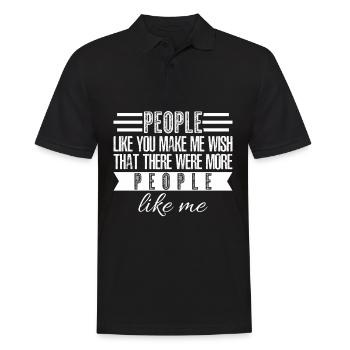 Misanthrope Grumpy Misanthropist - Männer Poloshirt - Schwarz - Vorne - Kai (181cm)