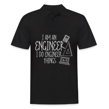 Engineer Joke Mechanical Engineering - Men's Polo Shirt - black - Front - Kai (181cm)
