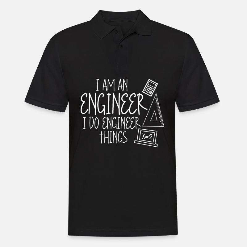Engineer Joke Mechanical Engineering - Men's Polo Shirt - black