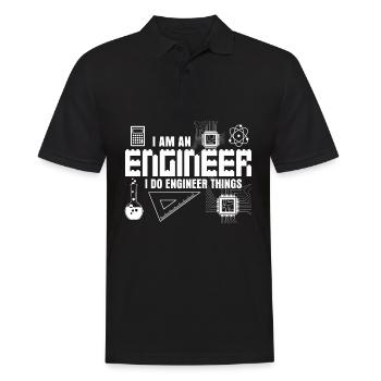 Mechanical Engineer Joke Engineering - Men's Polo Shirt - black - Front - Kai (181cm)