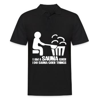 Sauna Spa Bien-être - Polo Homme - noir - Devant - Kai (181cm)