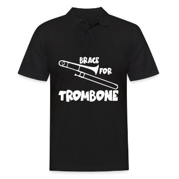 Trombone Brass Music Trombonist - Männer Poloshirt - Schwarz - Vorne - Kai (181cm)
