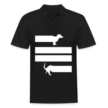Long Pooping Dachshund Dog Poop Dogs - Männer Poloshirt - Schwarz - Vorne - Kai (181cm)