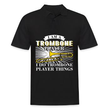 Trombone Trombonist - Männer Poloshirt - Schwarz - Vorne - Kai (181cm)
