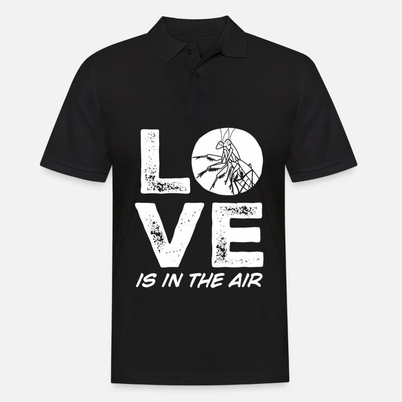 Love Praying Mantis - Männer Poloshirt - Schwarz