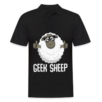 Sheep Geek Shepherd - Men's Polo Shirt - black - Front - Kai (181cm)