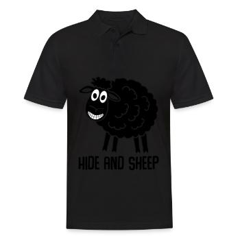 Funny Sheep Shepherd - Men's Polo Shirt - black - Front - Kai (181cm)