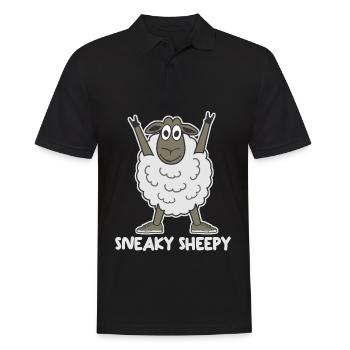 Sneakers Sheep - Men's Polo Shirt - black - Front - Kai (181cm)