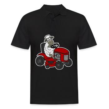 Sheep Lawn Mower Shepherd - Men's Polo Shirt - black - Front - Kai (181cm)
