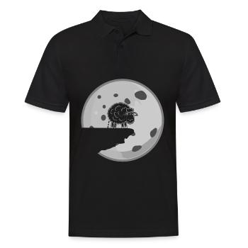 Shitting Sheep - Men's Polo Shirt - black - Front - Kai (181cm)