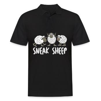 Sheep with Sneakers - Men's Polo Shirt - black - Front - Kai (181cm)