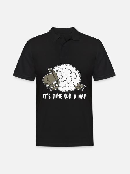 Sleeping Sheep - Men's Polo Shirt - black