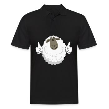 Pouce vers le haut Mouton - Polo Homme - noir - Devant - Kai (181cm)