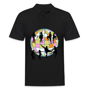 Boogie Woogie Dancer Swing Dancing - Men's Polo Shirt - black - Front - Kai (181cm)