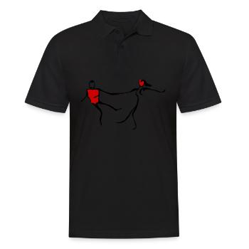 Boogie Woogie Swing Dancer Dancing - Men's Polo Shirt - black - Front - Kai (181cm)