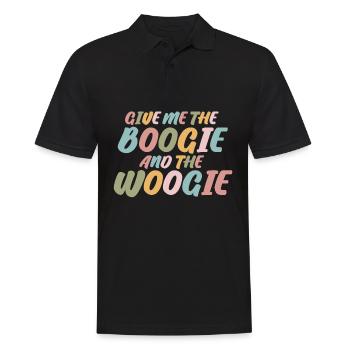 Boogie Woogie Danseur rétro Danse swing - Polo Homme - noir - Devant - Kai (181cm)