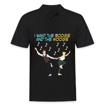 Boogie Woogie Swing Musique Danse - Polo Homme - noir - Devant - Kai (181cm)
