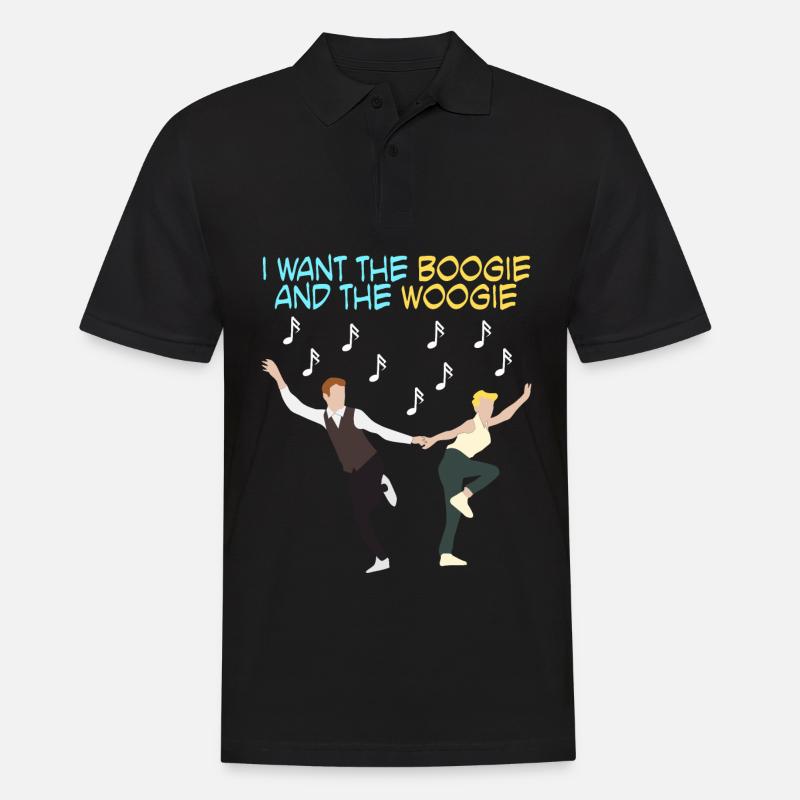 Boogie Woogie Swing Music Dancing - Männer Poloshirt - Schwarz