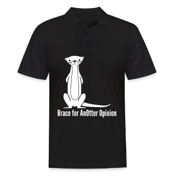 Otters Otter Anotter Opinion - Männer Poloshirt - Schwarz - Vorne - Kai (181cm)