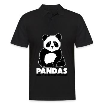 Panda Panda Ours Pandas Géant - Polo Homme - noir - Devant - Kai (181cm)