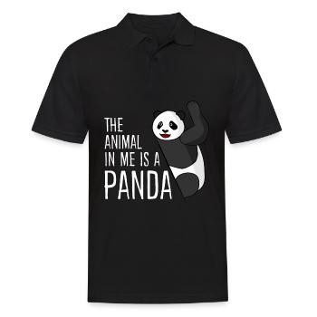 Panda Ours Pandas Panda Géant - Polo Homme - noir - Devant - Kai (181cm)