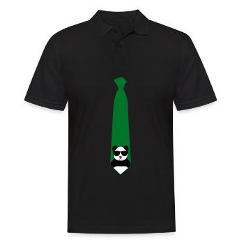 Giant Panda Tie Panda Bear - Männer Poloshirt - Schwarz - Vorne - Kai (181cm)