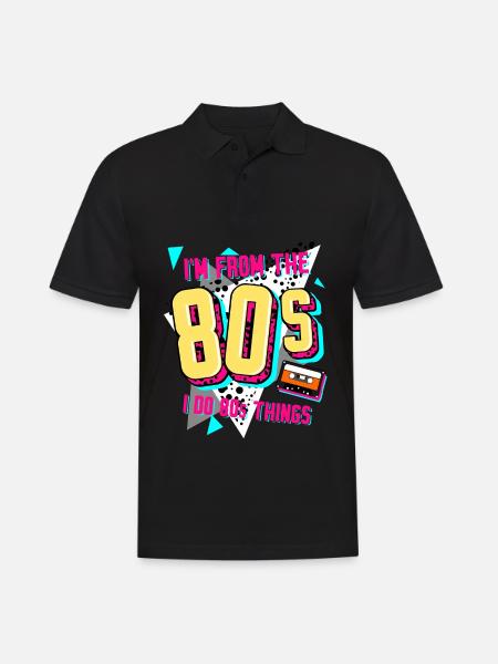80s Retro Disco 1980 - Men's Polo Shirt - black