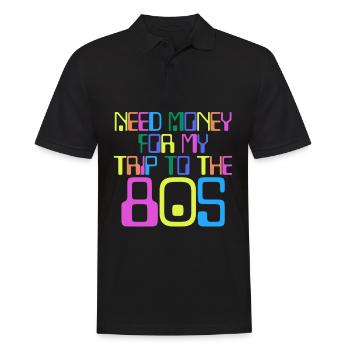 80s Music Tape Disco 1980's Vintage - Men's Polo Shirt - black - Front - Kai (181cm)