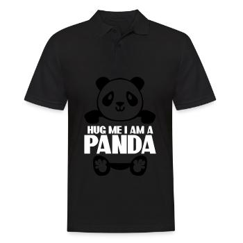 Hug Me Giant Panda Panda Bear - Männer Poloshirt - Schwarz - Vorne - Kai (181cm)